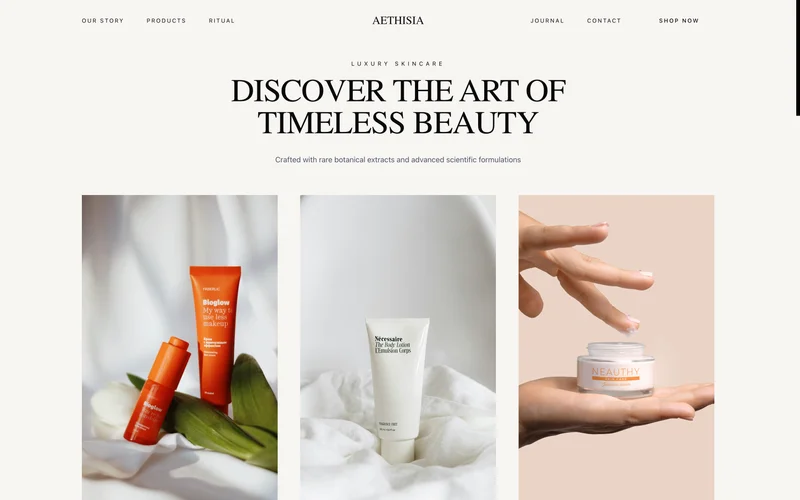 Skincare Website Development