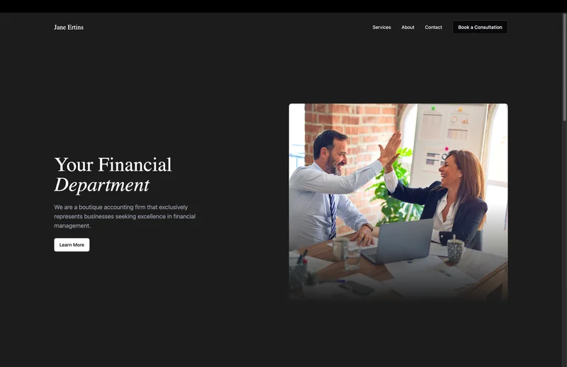 Jane Ertins Accountancy Website