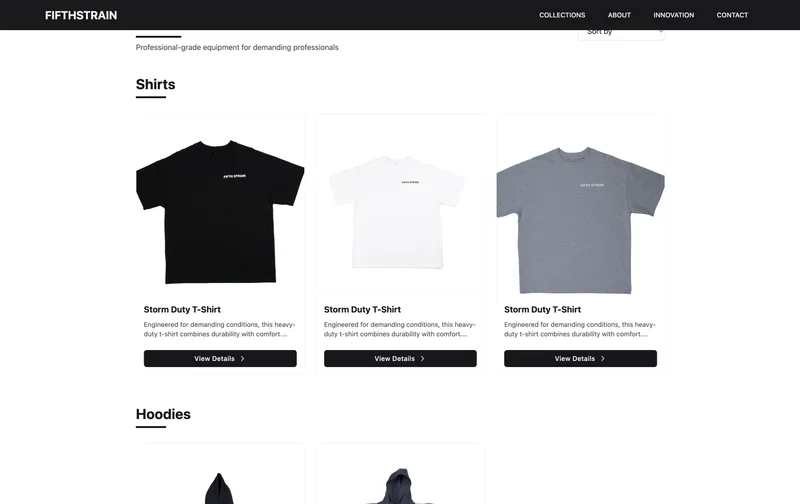 Workwear Clothing Website Development